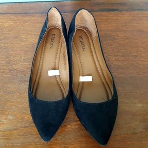 Black flats with small heel